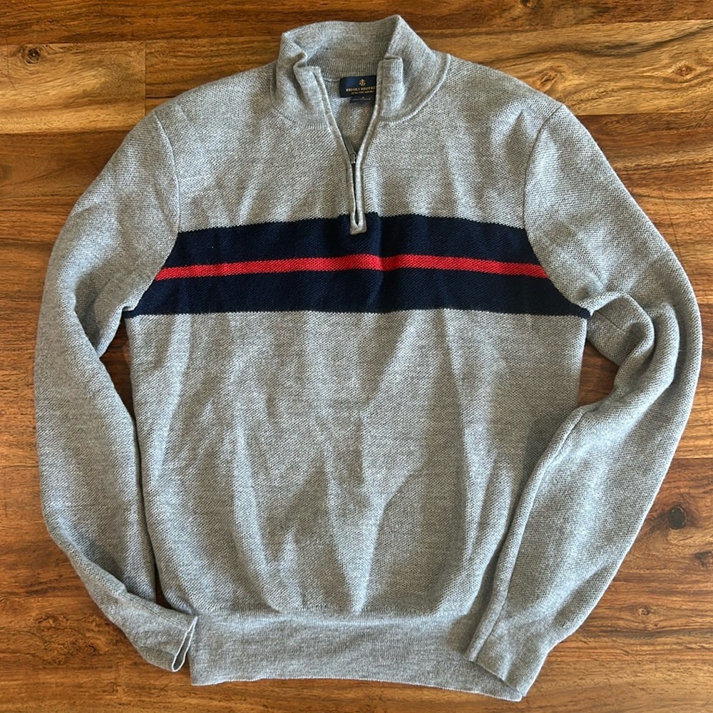 Quarter zip merino wool sweater